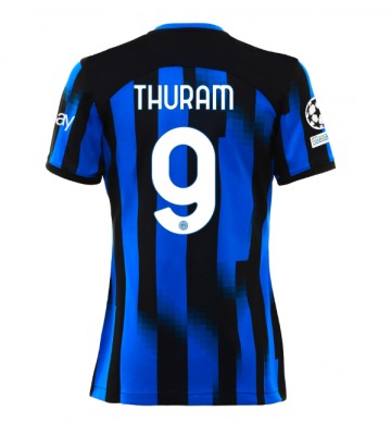 Inter Milan Marcus Thuram #9 Primera Equipación Mujer 2023-24 Manga Corta